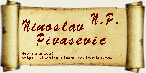 Ninoslav Pivašević vizit kartica